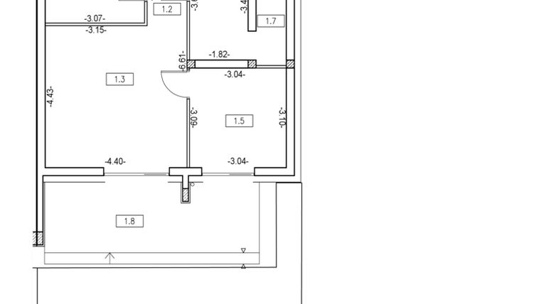 Rzut - Mieszkanie na sprzedaż 3 pokoje o powierzchni 53,39 m² - numer M11 w Osiedle Zygmunta