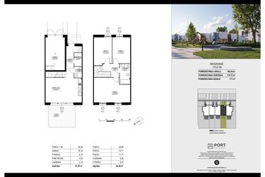 Rzut - Dom na sprzedaż 4 pokoje o powierzchni 105,54 m² - numer I.F3.D.58 w Port Drzewny