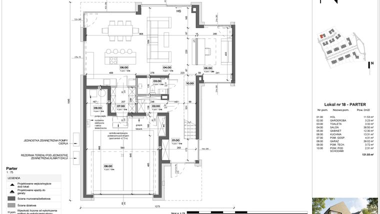 Rzut - Dom na sprzedaż 6 pokoi o powierzchni 257,94 m² - numer C-18 w Neo Natolin II