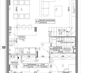 Rzut - Dom na sprzedaż 5 pokoi o powierzchni 109,09 m² - numer 6B w Miasto Ogród 5