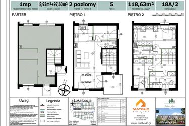 Rzut - Mieszkanie na sprzedaż 5 pokoi o powierzchni 108,59 m² - numer 18A/2 w Zielone Alejki etap II