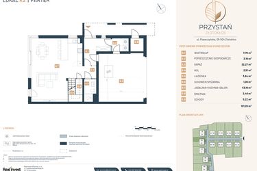 Rzut - Dom na sprzedaż 5 pokoi o powierzchni 195,17 m² - numer K2 w Przystań Złotokłos