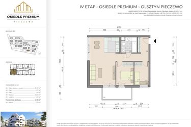 Rzut - Mieszkanie na sprzedaż 3 pokoje o powierzchni 64,88 m² - numer B3.12 w Osiedle Premium etap IV