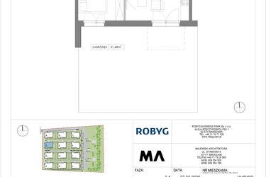 Rzut - Mieszkanie na sprzedaż 2 pokoje o powierzchni 42,07 m² - numer VV/D/0/2 w Villa Viva