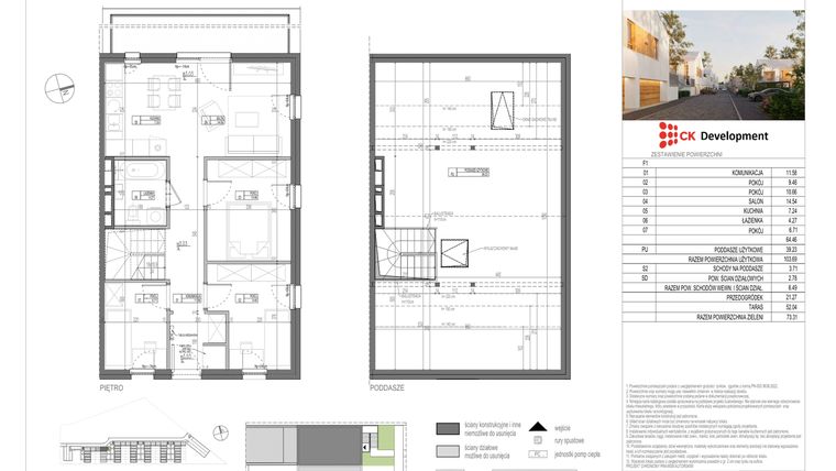 Rzut - Mieszkanie na sprzedaż 4 pokoje o powierzchni 103,69 m² - numer F.1 w Nova Wola Park