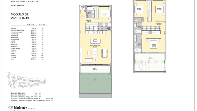 Rzut - Mieszkanie na sprzedaż 4 pokoje o powierzchni 141 m² - numer 8.43 w Evergreen Homes - Mijas