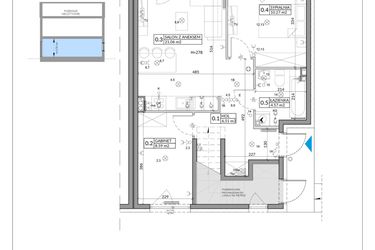 Rzut - Mieszkanie na sprzedaż 3 pokoje o powierzchni 53,49 m² - numer 66A w Domy na Witosa etap 2A i 2B