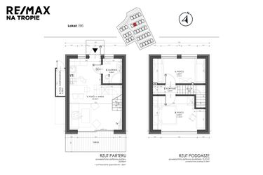 Rzut - Dom na sprzedaż 3 pokoje o powierzchni 49,8 m² - numer B6 w Sea House Wicie