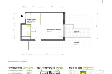 Rzut - Lokal użytkowy na sprzedaż 1 pokój o powierzchni 35,06 m² - numer U1/5 w Aleje Praskie