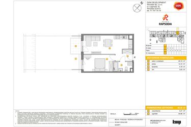 Rzut - Mieszkanie na sprzedaż 2 pokoje o powierzchni 40,35 m² - numer A.2 w Osiedle Rapsodia