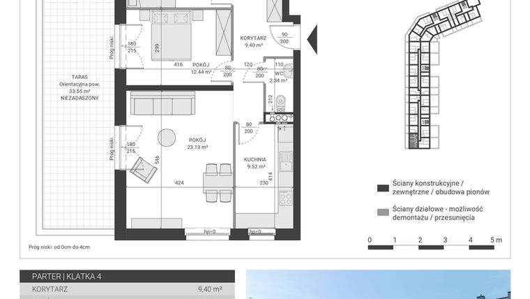 Rzut - Mieszkanie na sprzedaż 3 pokoje o powierzchni 72,67 m² - numer 88 w Ignatki Forest etap II