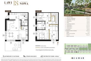 Rzut - Dom na sprzedaż 4 pokoje o powierzchni 101,32 m² - numer 4C w Lawinowa 18