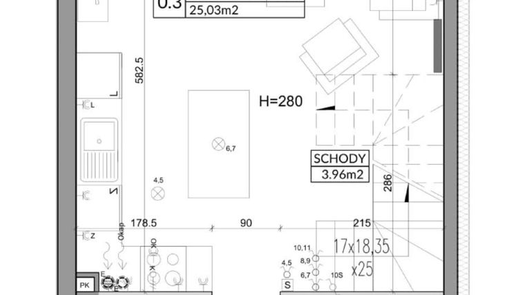 Rzut - Dom na sprzedaż 3 pokoje o powierzchni 72,9 m² - numer 11A w Nova Magdalenka 6
