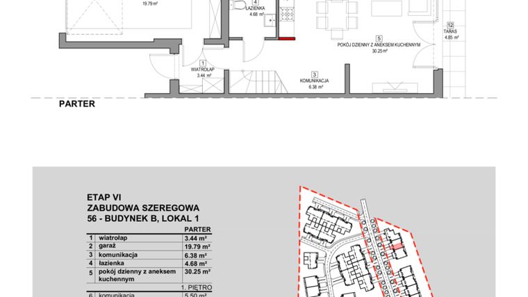 Rzut - Mieszkanie na sprzedaż 4 pokoje o powierzchni 116,78 m² - numer 56B w Nowe Miasto Jagodno Enklawa