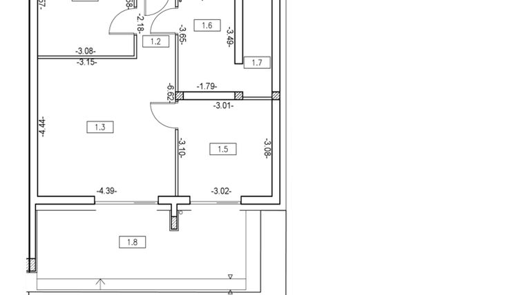 Rzut - Mieszkanie na sprzedaż 3 pokoje o powierzchni 53,3 m² - numer M7 w Osiedle Zygmunta