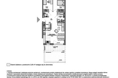 Rzut - Mieszkanie na sprzedaż 3 pokoje o powierzchni 70,77 m² - numer 1_8_Ł_MK_1 w Perspektywa etap II