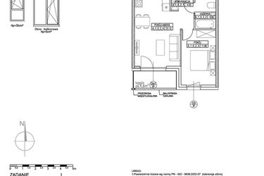 Rzut - Mieszkanie na sprzedaż 2 pokoje o powierzchni 41,94 m² - numer A.1.6.2 w Forma