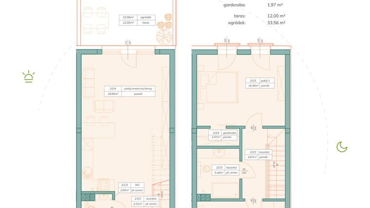 Rzut - Mieszkanie na sprzedaż 3 pokoje o powierzchni 80,66 m² - numer 6 w Wspólna 25