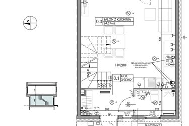 Rzut - Dom na sprzedaż 4 pokoje o powierzchni 74,84 m² - numer 1 w Boska Ksawerowska 2