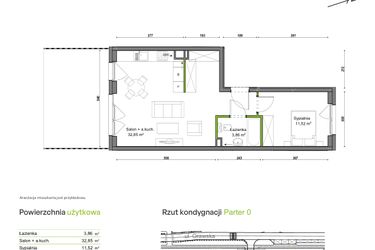 Rzut - Mieszkanie na sprzedaż 2 pokoje o powierzchni 48,23 m² - numer C2/H/01 w Orawska Vita