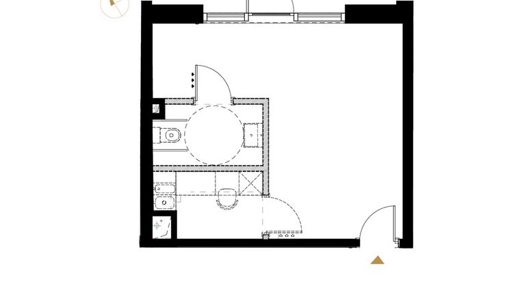 Rzut - Lokal użytkowy na sprzedaż 1 pokój o powierzchni 34,06 m² - numer 8.1 w BIZPARK D