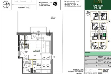 Rzut - Mieszkanie na sprzedaż 4 pokoje o powierzchni 79,81 m² - numer D1 w Piastów Park
