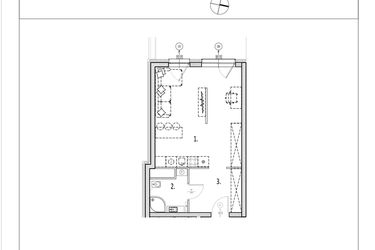 Rzut - Mieszkanie na sprzedaż 1 pokój o powierzchni 38,25 m² - numer 5 w Zachodnia 29