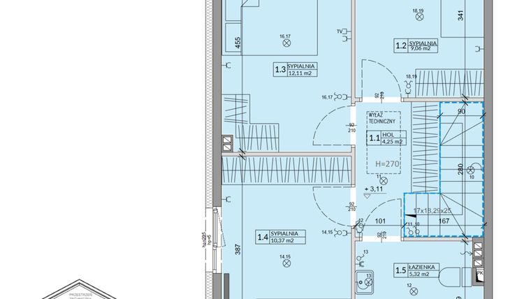 Rzut - Dom na sprzedaż 4 pokoje o powierzchni 81,17 m² - numer 19B w Ogrody Przyjaciół 5 etap II