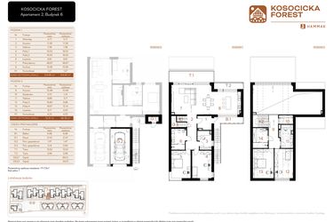 Rzut - Mieszkanie na sprzedaż 7 pokoi o powierzchni 171,73 m² - numer 6.2 w Kosocicka Forest