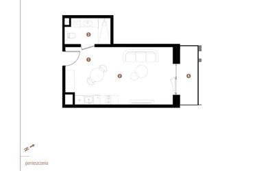 Rzut - Mieszkanie na sprzedaż 1 pokój o powierzchni 30,87 m² - numer A1.7.10 w Apartamenty Grundmanna