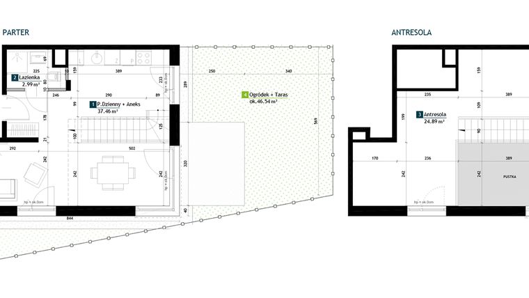 Rzut - Mieszkanie na sprzedaż 1 pokój o powierzchni 65,34 m² - numer AC0002 w Viva Cité 2