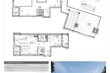 Rzut - Mieszkanie na sprzedaż 1 pokój o powierzchni 112,38 m² - numer 39 w Wave etap II
