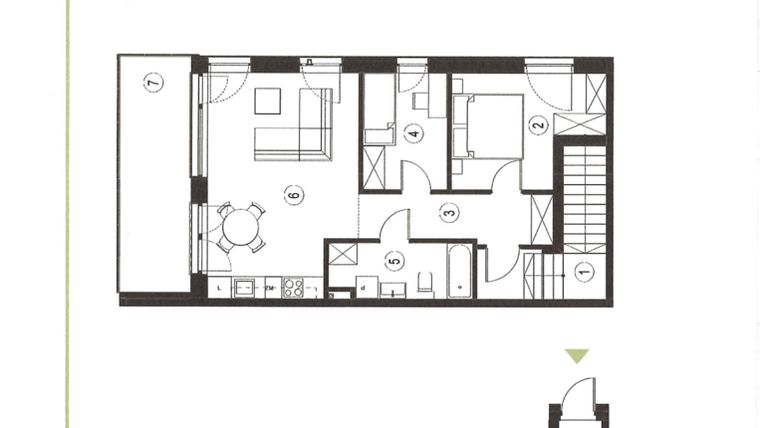 Rzut - Mieszkanie na sprzedaż 3 pokoje o powierzchni 67 m² - numer 20_2 w Apartamenty Sielanka