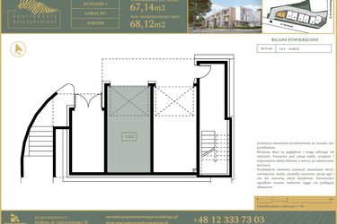 Rzut - Mieszkanie na sprzedaż 4 pokoje o powierzchni 68,12 m² - numer M1 w Apartamenty Gałczyńskiego