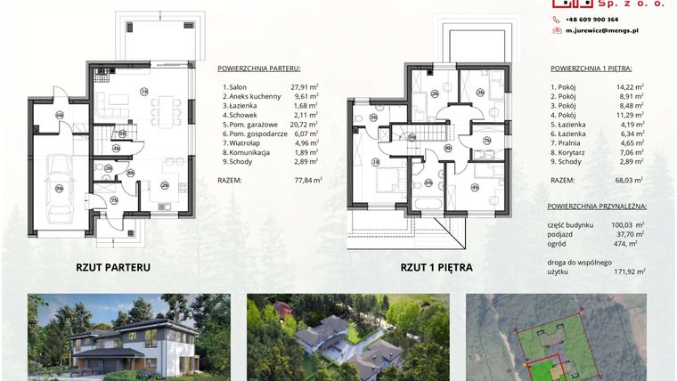 Rzut - Dom na sprzedaż 5 pokoi o powierzchni 145,87 m² - numer B2.2 w Zielony Zakątek