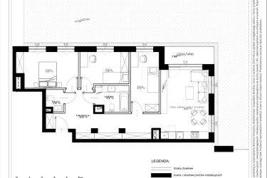 Rzut - Mieszkanie na sprzedaż 4 pokoje o powierzchni 80,35 m² - numer A1 w Osiedle pod Klonami "Klonowa 11"