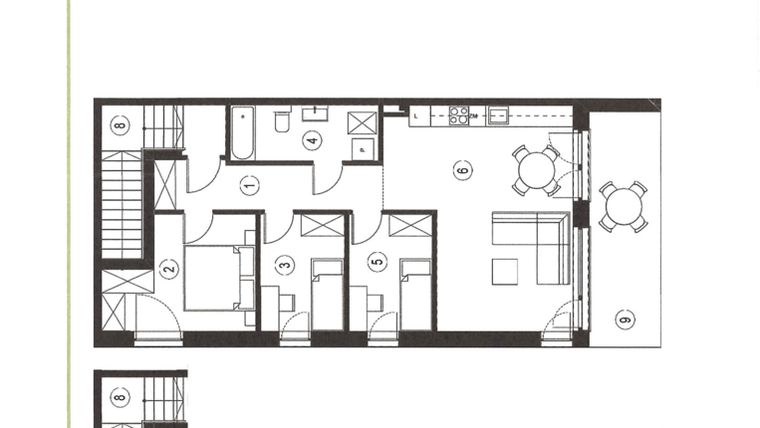 Rzut - Mieszkanie na sprzedaż 4 pokoje o powierzchni 79,1 m² - numer 13_2 w Apartamenty Sielanka