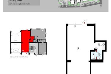 Rzut - Lokal użytkowy na sprzedaż 1 pokój o powierzchni 58,82 m² - numer Z2_U1 w Osiedle Malarska etap IV