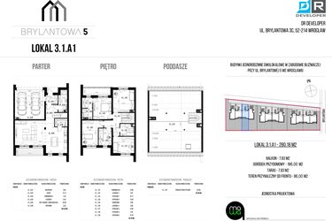Rzut - Dom na sprzedaż 6 pokoi o powierzchni 280,18 m² - numer 3.1.A1 w Brylantowa 5