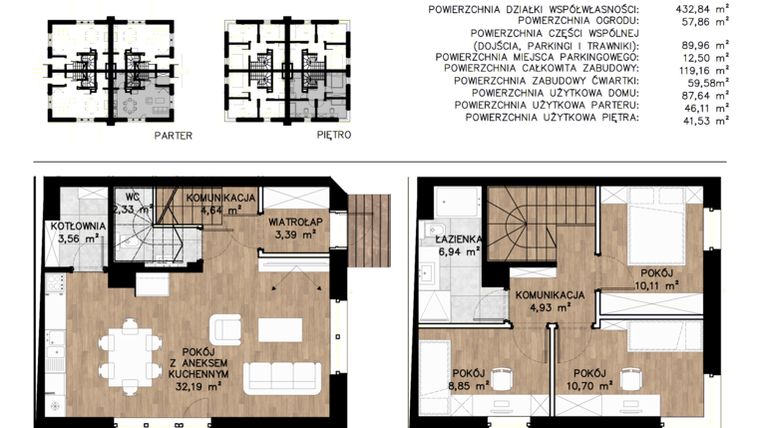 Rzut - Mieszkanie na sprzedaż 4 pokoje o powierzchni 90,03 m² - numer 10A w Zielone Kolumny