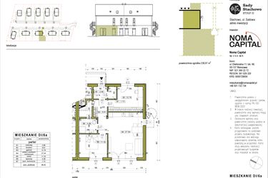 Rzut - Mieszkanie na sprzedaż 3 pokoje o powierzchni 66,84 m² - numer DI.6a w Sady Stachowo etap II