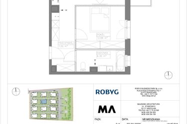 Rzut - Mieszkanie na sprzedaż 2 pokoje o powierzchni 48,76 m² - numer VV/E/2/1 w Villa Viva