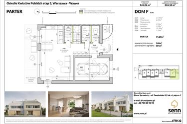 Rzut - Dom na sprzedaż 5 pokoi o powierzchni 145,23 m² - numer F w Osiedle Kwiatów Polskich etap 3