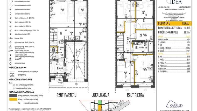 Rzut - Dom na sprzedaż 5 pokoi o powierzchni 116,79 m² - numer 9-L1 w Osiedle Idea etap II