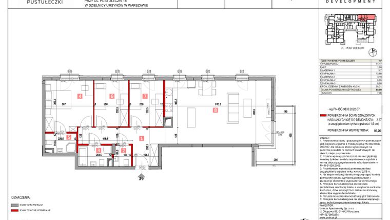 Rzut - Mieszkanie na sprzedaż 4 pokoje o powierzchni 89,89 m² - numer M39 w Apartamenty Pustułeczki