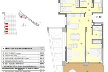 Rzut - Mieszkanie na sprzedaż 3 pokoje o powierzchni 80 m² - numer 4 w Eagle Apartments 2
