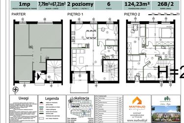 Rzut - Mieszkanie na sprzedaż 6 pokoi o powierzchni 114,15 m² - numer 26B/2 w Zielone Alejki etap II