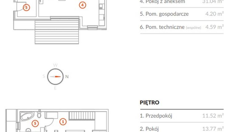 Rzut - Mieszkanie na sprzedaż 4 pokoje o powierzchni 111,35 m² - numer 7/3 w Apartamenty Pod Lasem