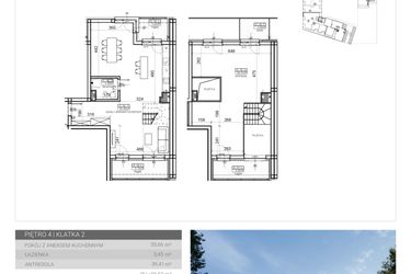 Rzut - Mieszkanie na sprzedaż 1 pokój o powierzchni 98,52 m² - numer 79 w Wave etap II