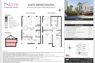 Rzut - Dom na sprzedaż 5 pokoi o powierzchni 95,51 m² - numer A5.1 w Nove Piaseczno Grande